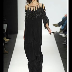 BCBG RUNWAY Bejeweled links Silk Dress one of a lifetime piece